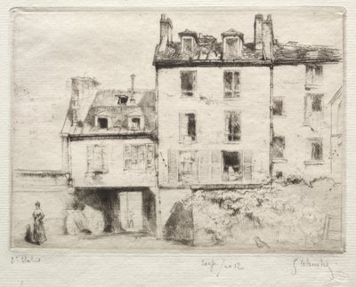 La rue Lacépède: the Courtyard of the Steelworker Cottens by Gustave Leheutre