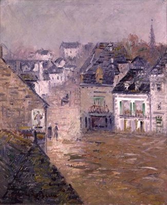 Fine Rain, Pont Aven, c.1922 by Gustave Loiseau
