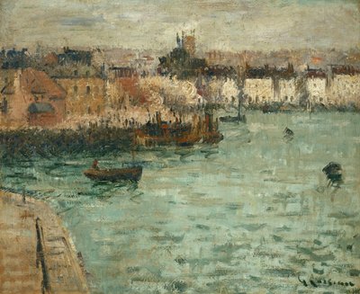 In Front of the Port of Dieppe by Gustave Loiseau