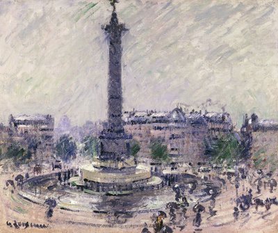 Paris, Place de la Bastille by Gustave Loiseau
