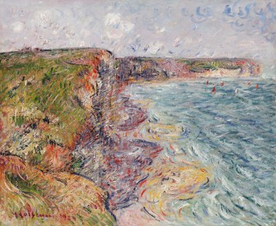 Sailboats near the Cliffs, Yport by Gustave Loiseau