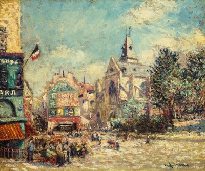 The Church of Saint Medard and the Mouffetard Road in Paris by Gustave Loiseau