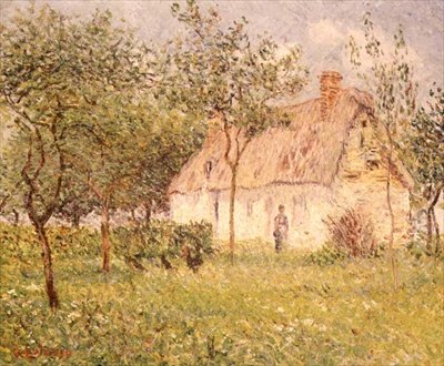 The Thatched Cottage by Gustave Loiseau