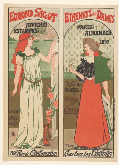 Poster of Edmond Sagot by Gustave Marie