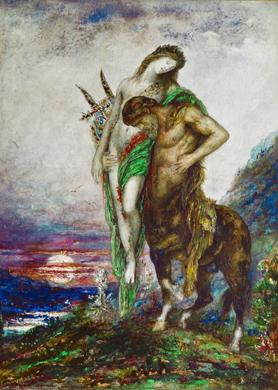 Dead Poet Carried by a Centaur by Gustave Moreau
