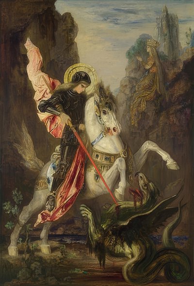 Saint George and the Dragon, 1889-90 by Gustave Moreau