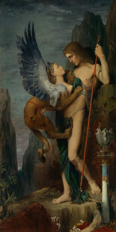 Oedipus and the Sphinx by Gustave Moreau