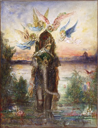 Peri, sacred elephant by Gustave Moreau