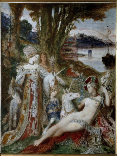 The Unicorns by Gustave Moreau