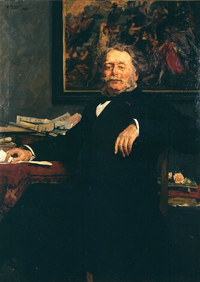 Portrait of the composer Karel Charles Miry 1823-1889, 1885 by Gustave Vanaise