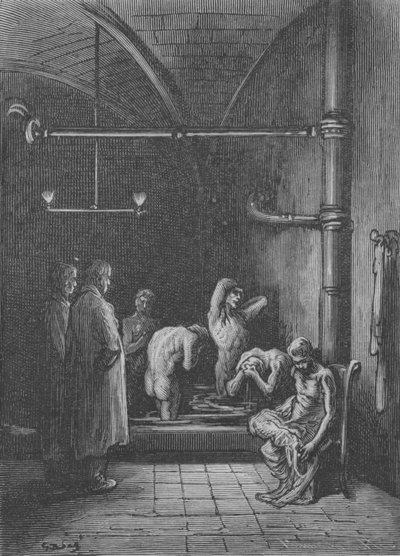 The Toilet in a Refuge by Gustave after Dore