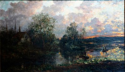 Landscape with a Little Boat by Gustave de Duyts