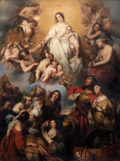 Our Lady of Mount Carmel by Gustave or Gustaaf Wappers