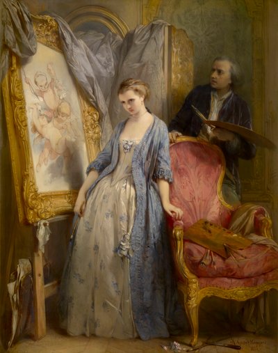 Young Artist Daydreaming by Gustave or Gustaaf Wappers