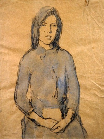 Girl, Hands Resting in her Lap by Gwen John