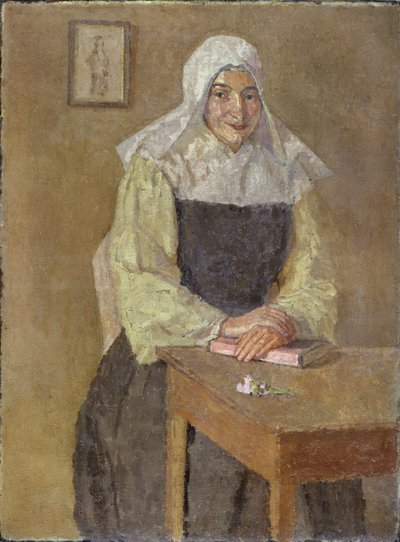 Mere Poussepin Seated at a Table by Gwen John