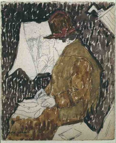 Profile of a Woman in a Railway Carriage by Gwen John