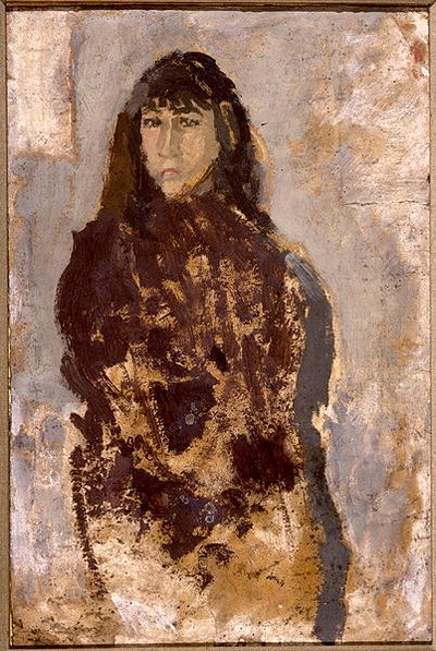 Study of a Young Woman in a Mulberry Dress by Gwen John
