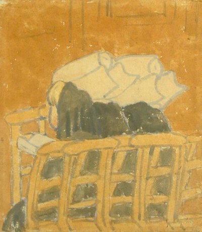 Two Nuns and a Girl in a Church by Gwen John