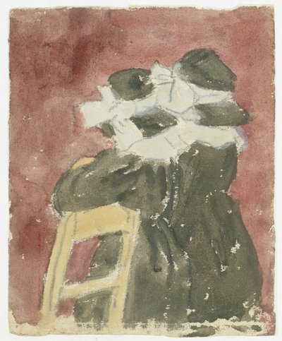 Two Girls Standing in Church by Gwen John