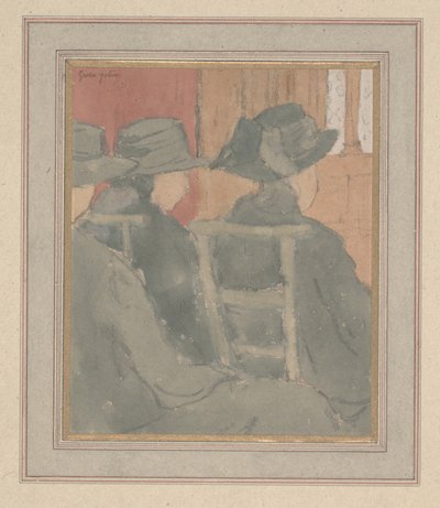 Woman and Orphan Girl in Church by Gwen John