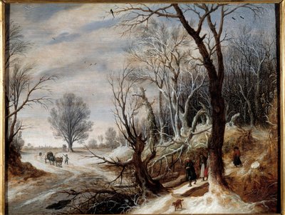 Snow Landscape by Gysbrecht Lytens or Leytens