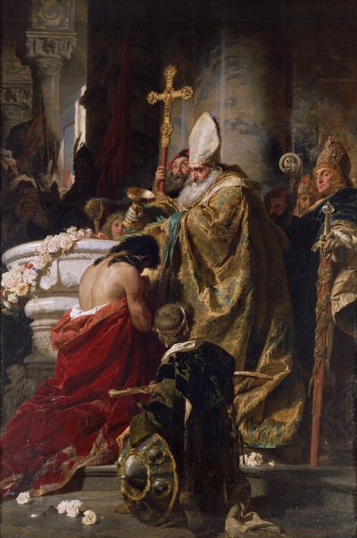 The Baptism of Vajk by Gyula Benczúr