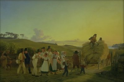 Peasants Returning Home from the Field with the Last Load of Grain by H.J. Hammer