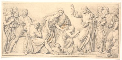 The Raising of Lazarus. Study for a Deviating Relief in the Castle Church by H.W. Bissen