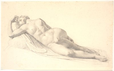 Sleeping Bacchante. Study for or Drawing after Bissen