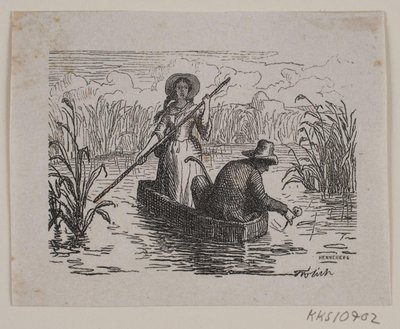 Illustration for T. A. Becker, "Ringen på Hastrup" by H. C. Henneberg