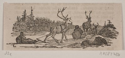 Sleigh Ride with Reindeer by H. C. Henneberg