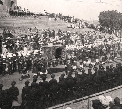A State Palanquin in a Royal Procession, Delhi, India by H. D. Girdwood