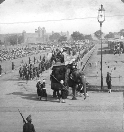 Government Officials in a State Procession, India by H. D. Girdwood