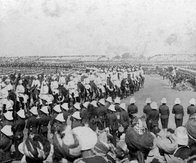 The Imperial Cadet Corps Escorting Their Majesties into the Durbar Arena, Delhi, India by H. D. Girdwood