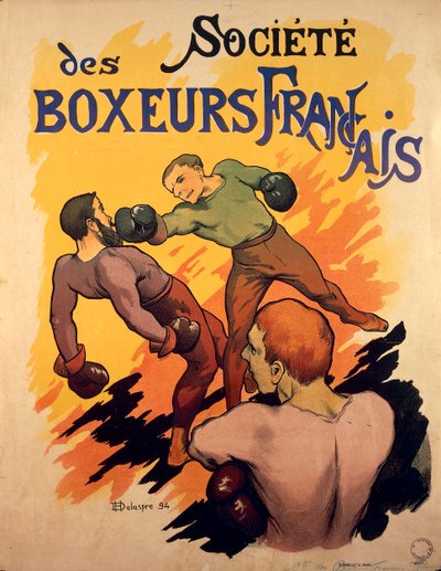 French Boxers Advertising Illustration by Delaspre by H. Delaspre