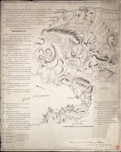 Sketch of part of the Island of Corsica by H. Dundas
