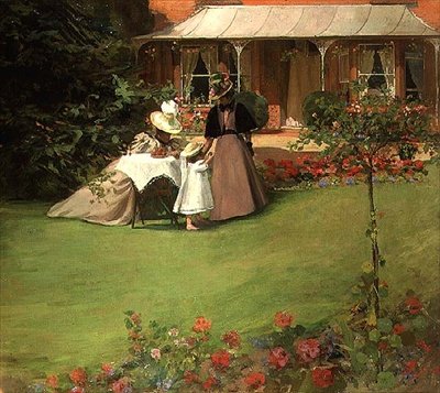 Elegant Ladies in the Garden by H. Francis Bate