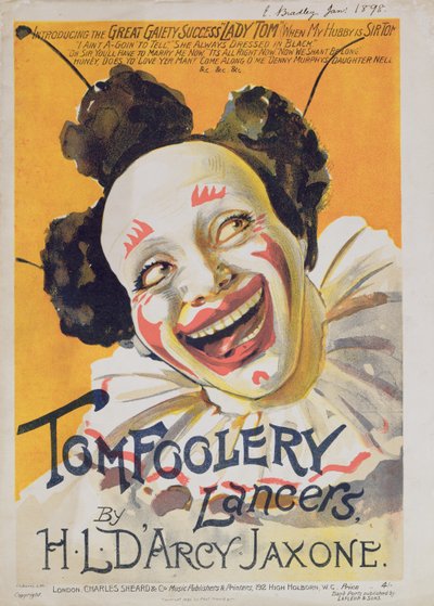 Front Cover of the Music Score for 