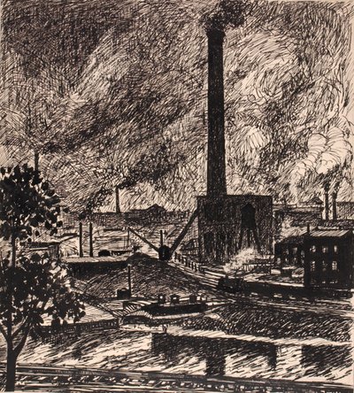 Untitled (Industrial Scene) by H. Lyman Sayen