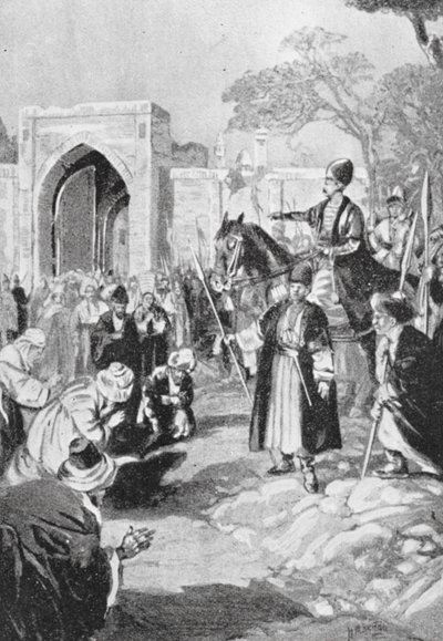 Bokhara opens its Gate to the Mongol Ogodai Khan, AD 1231 by H. M. (after) Burton