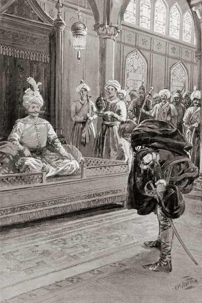 Sir Anthony Shirley visiting the court of Shah Abbas the Great, Persia in 1599, from Hutchinson