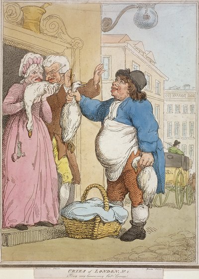 Buy my Goose, my fat Goose, plate II of Cries of London, 1799 by H Merke