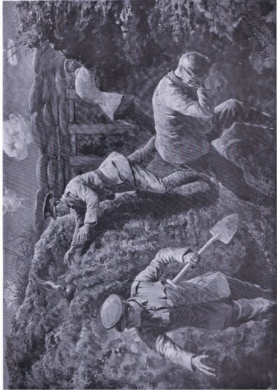 Second Lieutenant Rochfort Picks Up a Bomb Which Was About to Explode and Hurls It From the Trench by H. Ripperger