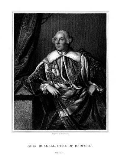 John Russell, 4th Duke of Bedford, British Statesman by H. Robinson