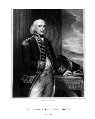 Richard Howe, 1st Earl Howe, British Admiral by H. Robinson