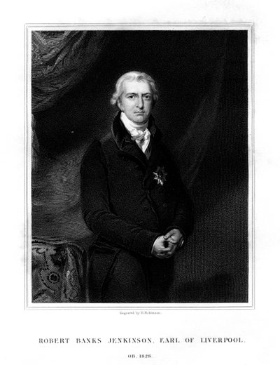 Robert Banks Jenkinson, 2nd Earl of Liverpool, Prime Minister of the United Kingdom by H. Robinson