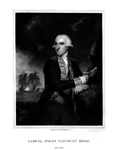 Samuel Hood, 1st Viscount Hood, British Admiral by H. Robinson
