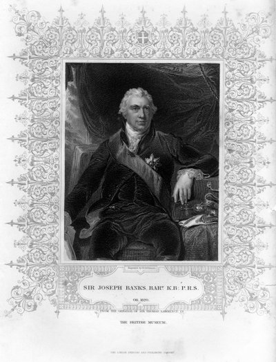 Sir Joseph Banks, English naturalist, botanist and science patron by H. Robinson