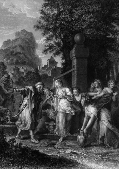 The Meeting of Eliezer and Rebecca at the Well by H. Robinson